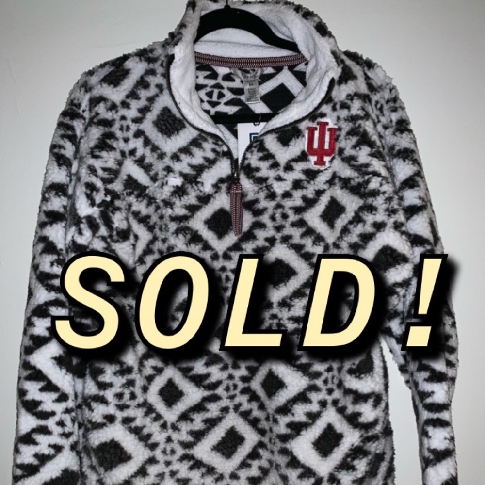 NWT Indiana University Furry ZIP Up